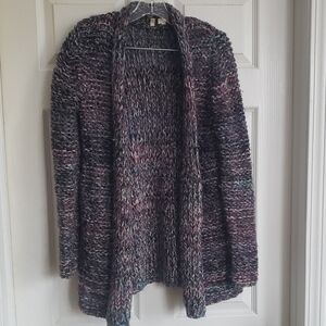 Moth Women's Marled Knit Cardigan - Black and Purple